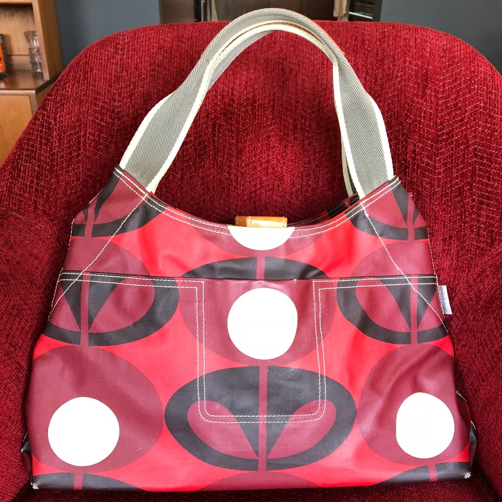 Orla Kiely Red Flower Stem Purse